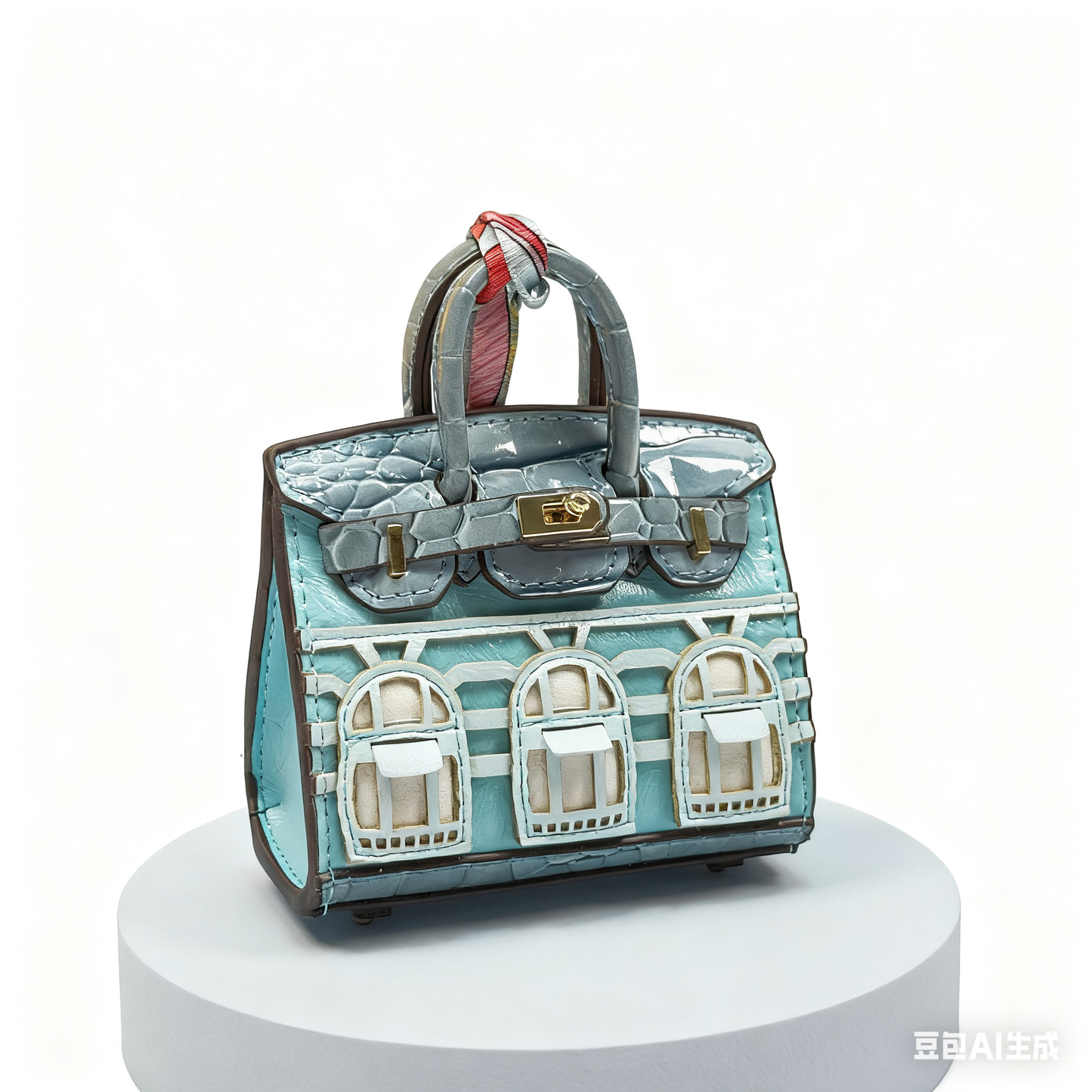 Mini House-Shaped Protective Case for Wireless Earbuds, Keys, and Small Items - Dual-Use Keychain Pouch with Fun Cartoon Print