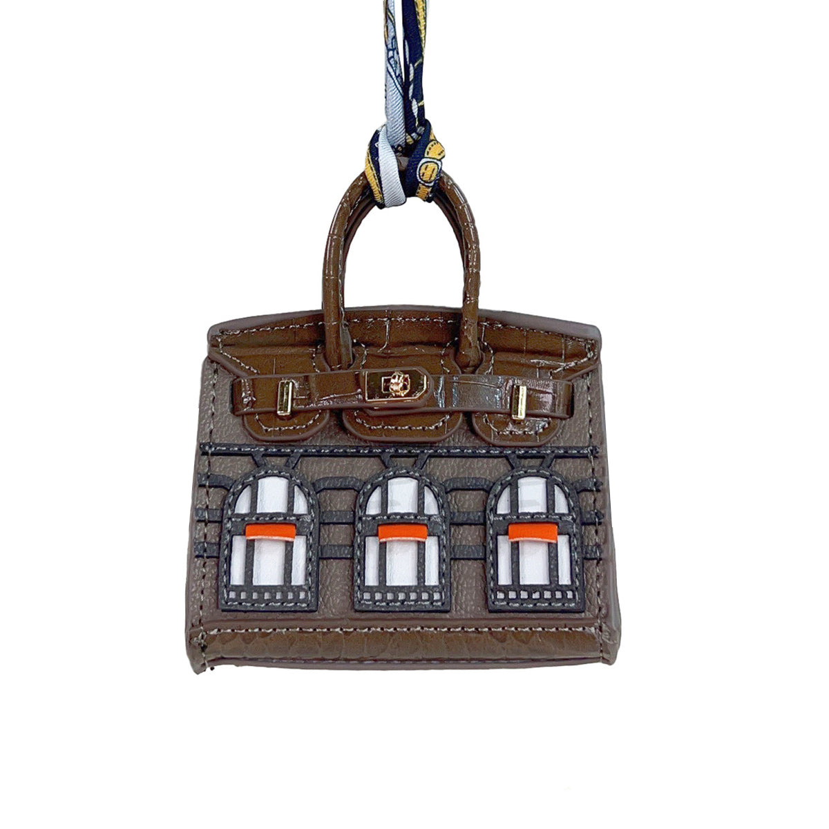 Mini House-Shaped Protective Case for Wireless Earbuds, Keys, and Small Items - Dual-Use Keychain Pouch with Fun Cartoon Print
