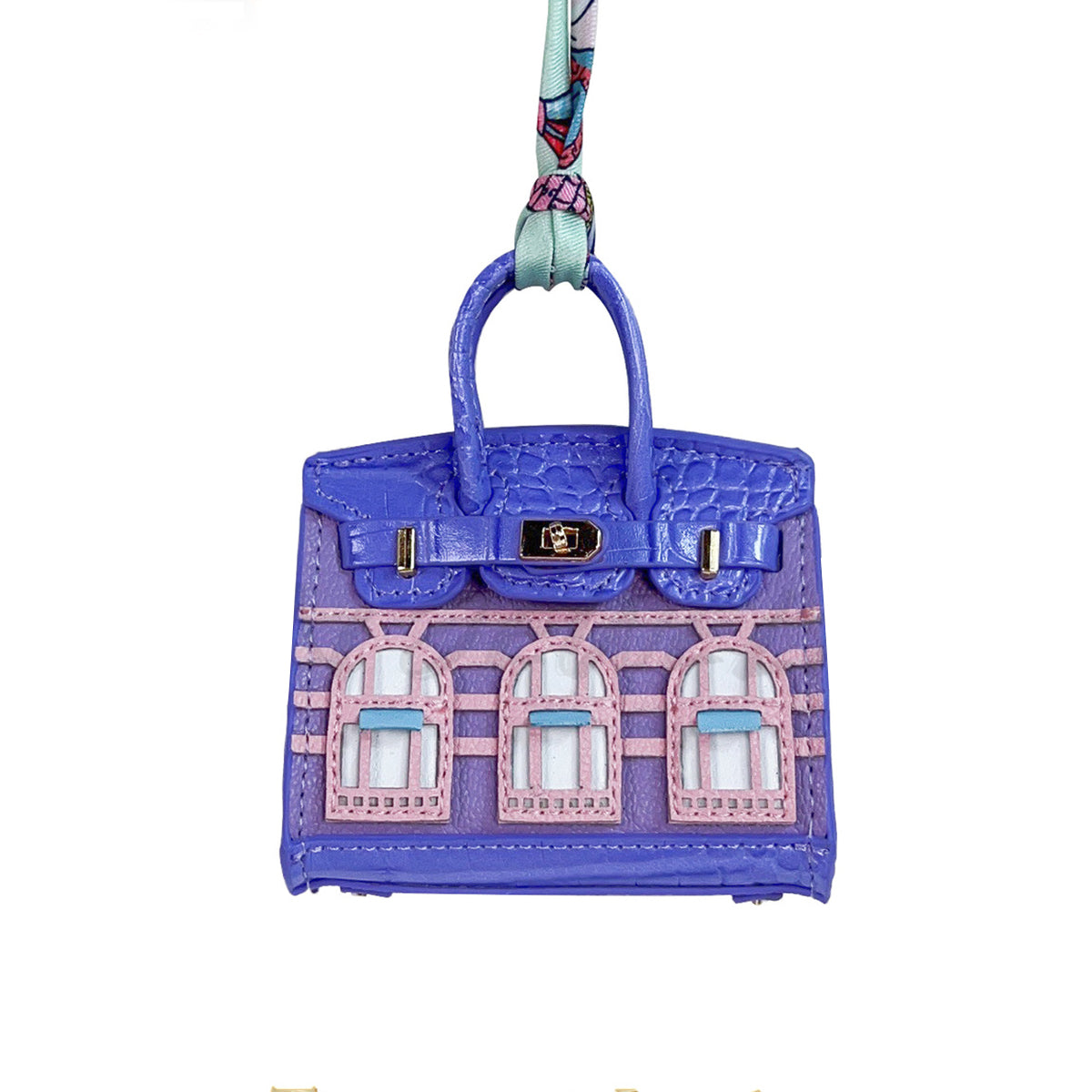 Mini House-Shaped Protective Case for Wireless Earbuds, Keys, and Small Items - Dual-Use Keychain Pouch with Fun Cartoon Print