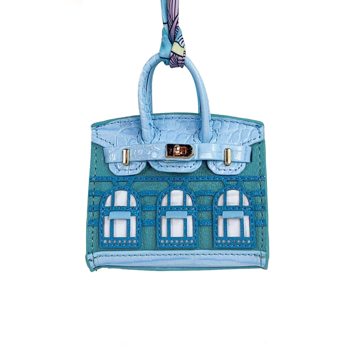 Mini House-Shaped Protective Case for Wireless Earbuds, Keys, and Small Items - Dual-Use Keychain Pouch with Fun Cartoon Print