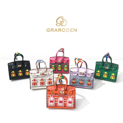 Mini House-Shaped Protective Case for Wireless Earbuds, Keys, and Small Items - Dual-Use Keychain Pouch with Fun Cartoon Print