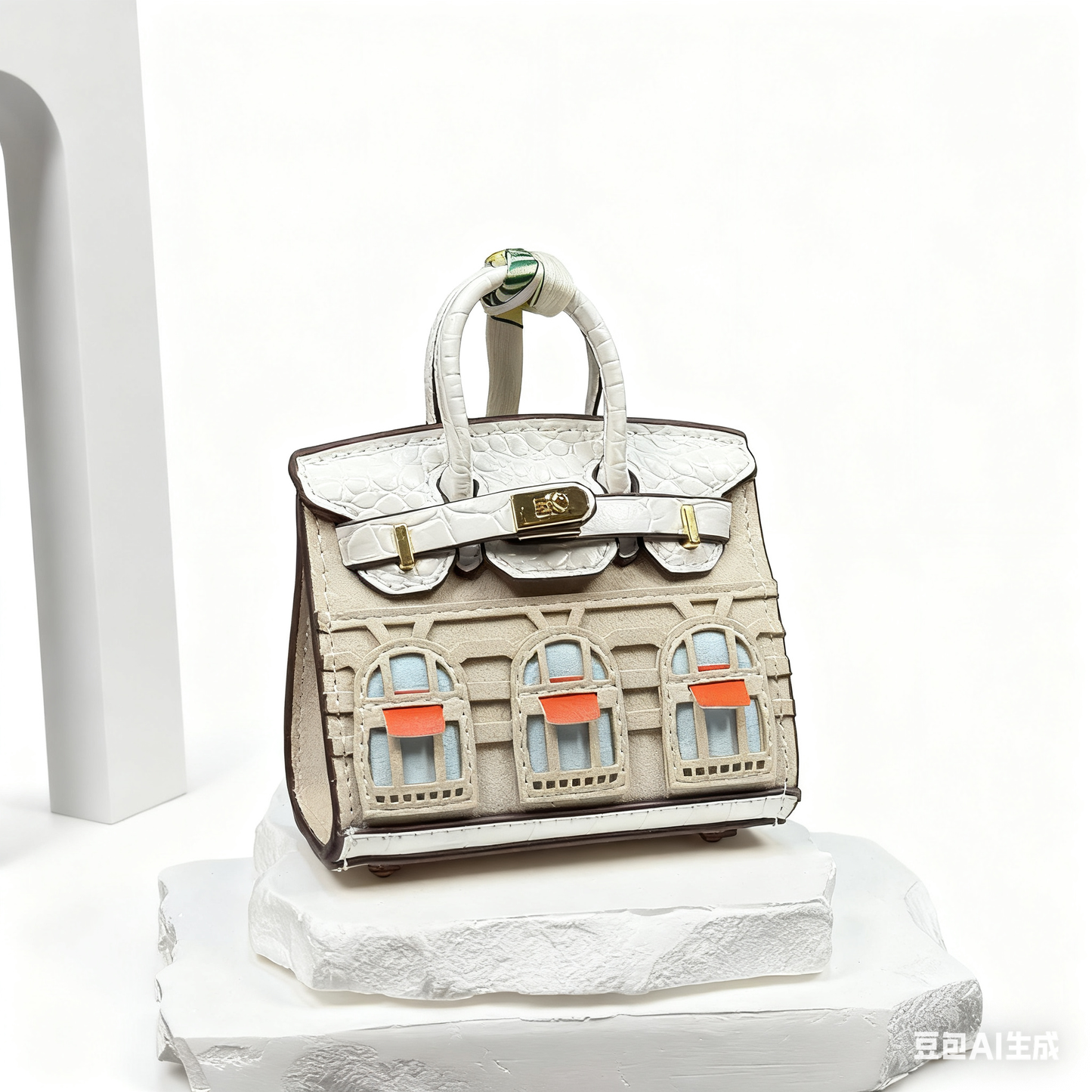 Mini House-Shaped Protective Case for Wireless Earbuds, Keys, and Small Items - Dual-Use Keychain Pouch with Fun Cartoon Print