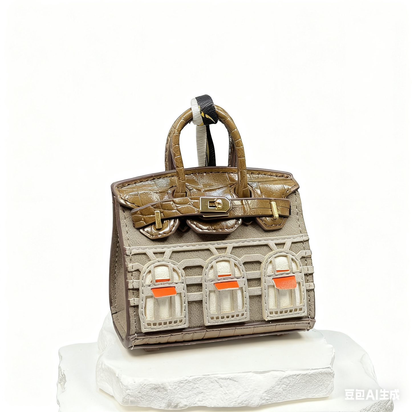 Mini House-Shaped Protective Case for Wireless Earbuds, Keys, and Small Items - Dual-Use Keychain Pouch with Fun Cartoon Print